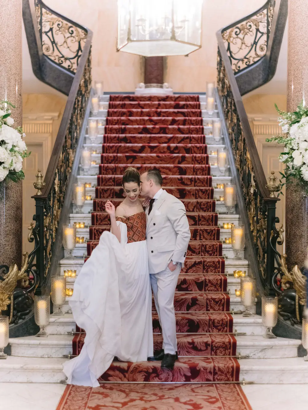 Bride and groom dancing at their pre wedding event at The Wallace Collection