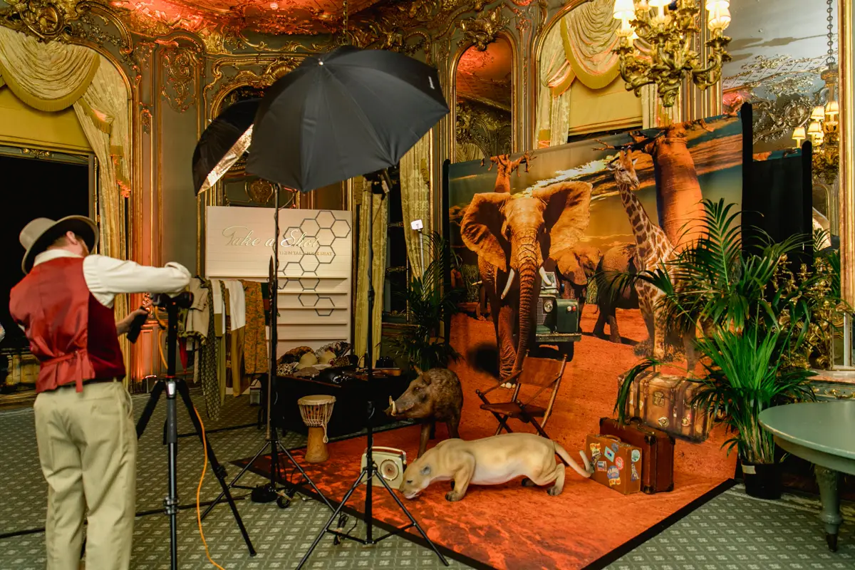 Safari jungle themed photo set backdrop | Luxury Event Planner